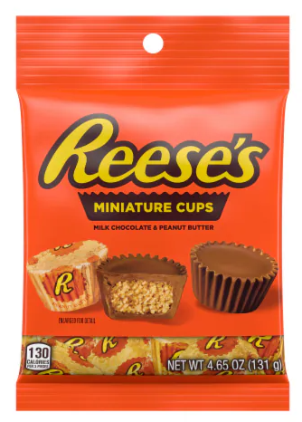 Single - 1 Unit x Reese Miniatures Cup Peg Bag - 4.65oz (131g)