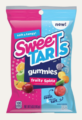 (S1-08) US - Peg Bag - SweeTarts Gummies Fruity Splitz 5oz (142g) x 12 Units