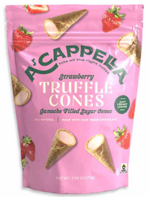 PEG BAG - ACAPPELLA TRUFFLE CONES - STRAWBERRY 2.54oz x 6 units