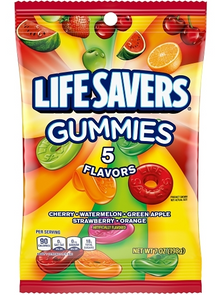 (S6-08) Mexico - Peg Bag - Lifesavers Gummies - 5 Flavor 7 oz (198g) x 9 Units