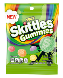 06 Units x Bundle - PEG BAG - SKITTLES GUMMIES - SOUR 5.80OZ (164G)