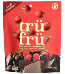PEG BAG - TRU FRU DRIED FRUIT IN DK CHOCOLATE - STRAWBERRY 4.2oz x 6 units