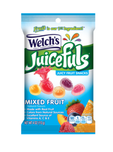 Peg Bag - Welch Juicefuls - Mixed Fruit 4oz (113g) x 12 units