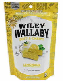 PEG BAG - WILEY WALLABY LICORICE STAND UP - LEMONADE 7.5oz x 8 units