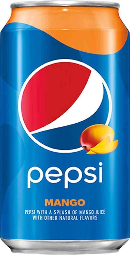 (S1-02) Single -  Beverage - Pepsi Cola - Mango 12 floz (355ml) x 1 can(Buyer is responsible if drinks may leak during shipping and weather)