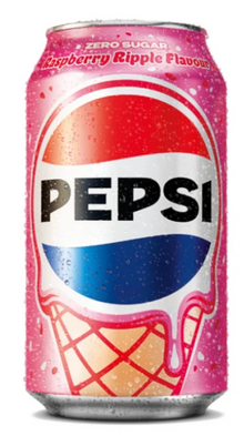 (S5-09) Beverage - ZERO SUGAR - PEPSI Raspberry Ripple 330ml x 24 Units (Buyer is responsible if drinks may leak during shipping and weather)
