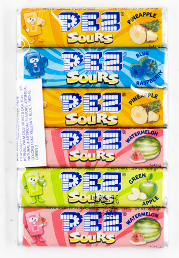 (S1-02) Single - PEZ - Refills Rolls - Sourz Candy 1 unit