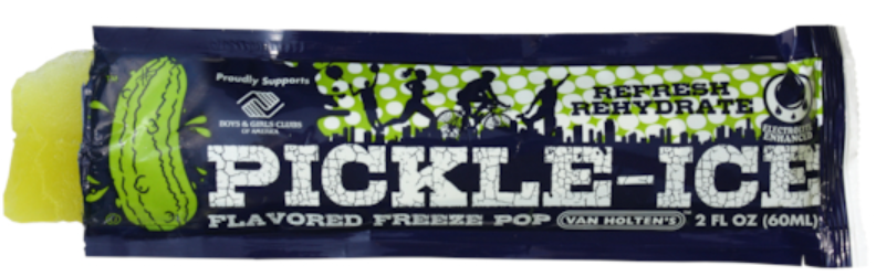 (S5-03) Us - Van Holten - Pickle-Ice Freeze Pop 8pk, 2 fl oz (60ml) x 6 Bags (Buyer is responsible if Pickle Juice may leak during shipping)