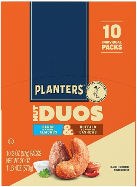 (S6-10) US - Planters Nut Duos - Buffalo Cashew Ranch Almond 2oz (57g) x 10 units