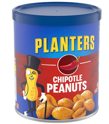 Planters Peanuts - Chipotle - Canister 6oz (170g)  x 8 units