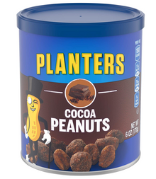 US - Planters Peanuts - Cocoa - Canister 6oz (170g)  x 8 units