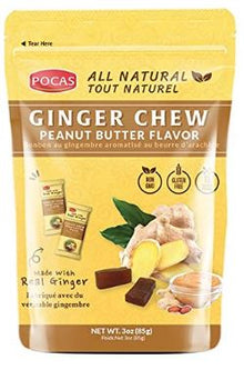 POCAS GINGER CHEW PEANUT BUTTER 3oz (85g) x 24 Units