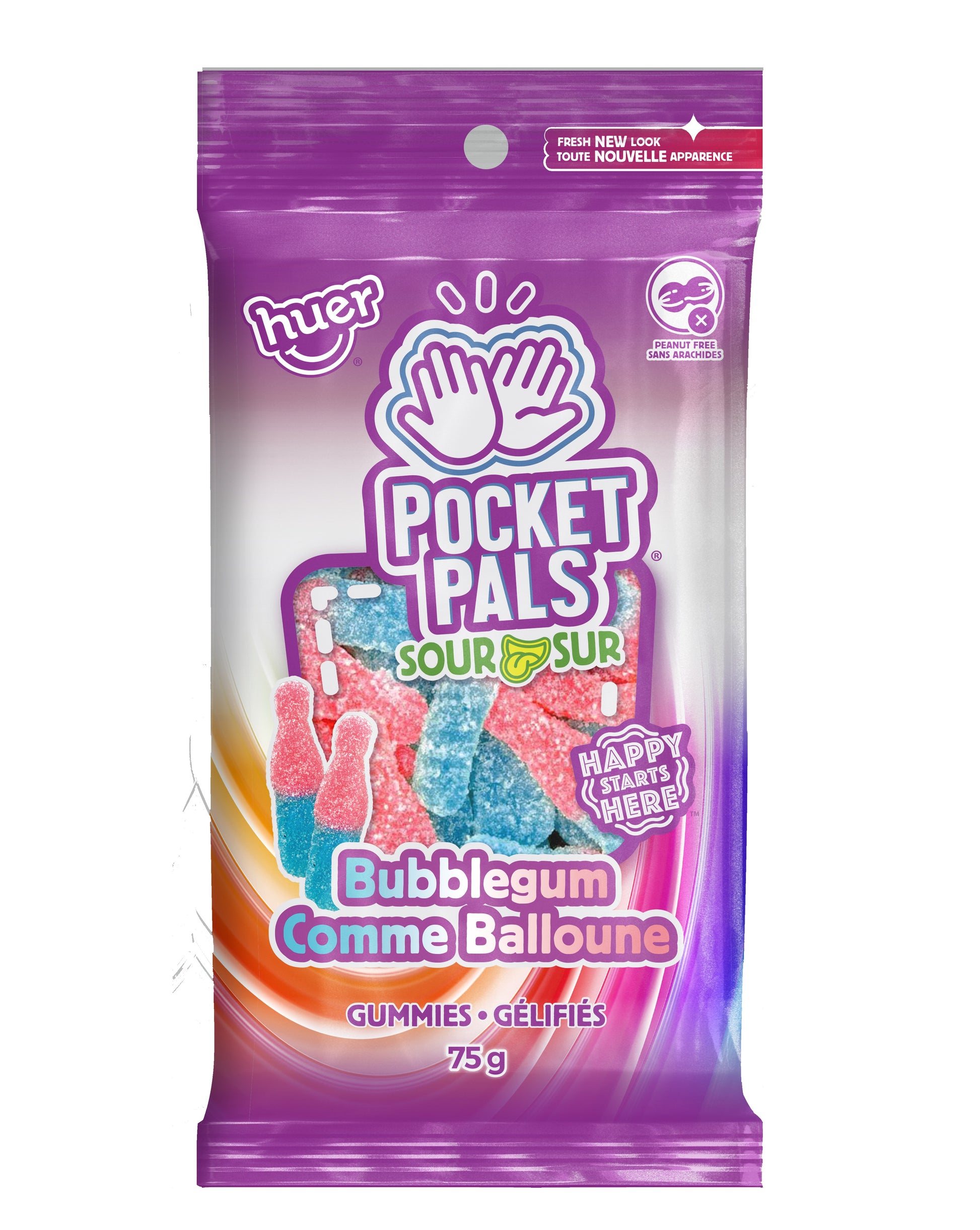 (S3-04) Huer - PEG 75g Bag - Bottles Bubblegum - Sour x 12 units