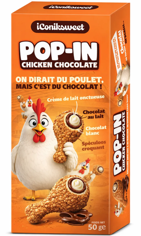 (S6-12) POP-IN Chicken Chocolate 50g x 12 Units