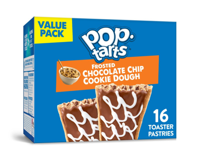 Cool - Pop Tarts - Chocolate Chip Cookie Dough (16 Toasters) 27oz (765g) x 1 Box (Boxes with minor damage due to shipping)