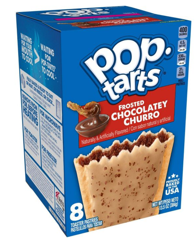 Cool - Pop Tarts - Chocolate Churro (8 Toasters) 18.5oz (384g) x 1 Box (Boxes with minor damage due to shipping)