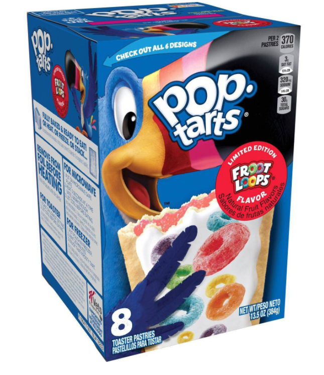 Cool - Pop Tarts - Froot Loops (8 Toasters) 13.5oz (384g) x 1 Box (Boxes with minor damage due to shipping)