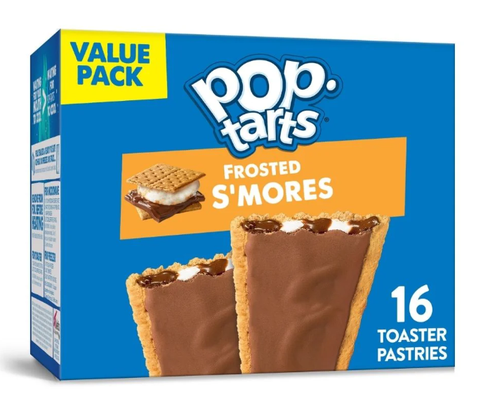 (S2-07)  US - Pop Tarts - Frosted S'mores (16 Toasters) 27oz (768g) x 1 Box (Boxes with minor damage due to shipping)