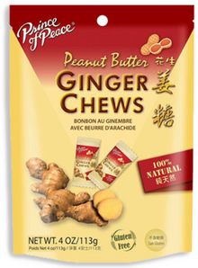 PRINCE OF PEACE GINGER CHEWS SUB - PEANUT BUTTER 4oz (113g) x 12 units