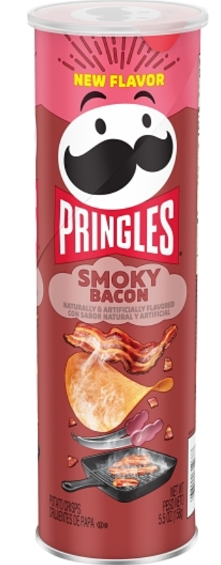 (S7-01) US - Case - Chips - Pringles - Smoky Bacon 5.5oz (156g) x 14 units