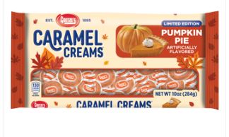 (S8-03) US - Halloween - Goetze Pumpkin Pie Caramel Creams Laydown Bag 10oz(283g) x 12 Units