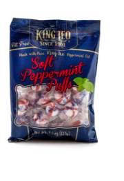 (S8-05) Xmas - Quality King Leo Soft Puffs Peppermint  Peg Bag - 4.5oz (128g) x 12 Units