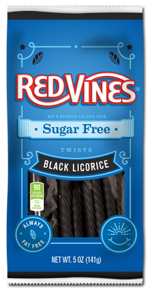 (S7-07) US - Sugar Free - Red Vines Black Licorice Peg Bag 5oz (142g) 12 units