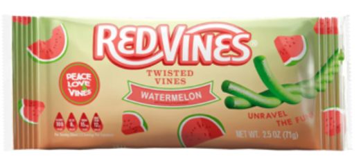 (S7-07) Red Vines Tray - Watermelon Twisted Vines - 2.5oz (71g) x 18 Units