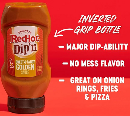 (S1-08) US - SAUCE - FRANK REDHOT - Dipn Sweet & Tangy Golden Sauce 12 FL OZ (354g) X 6 BOTTLES
