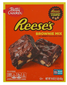 SINGLE - Betty Crocker REESE Peanut Butter - Brownie Mix 16oz (453g) x 1 Unit