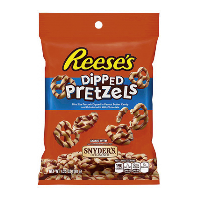 (S2-07) Box - US - Reese Dipped Pretzels Peg Bag 4.25oz (120g) x 12ct