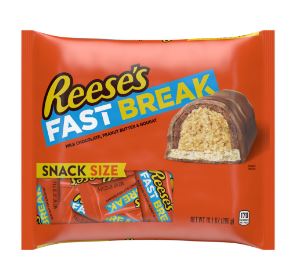 (S9-01) Halloween - Reese FAST BREAK Snack Size Bar Laydown Bag - 10.1oz (286g) x 1 Bag