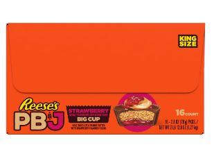 (S2-01) Bundle - US - Reese's LE PB&J Strawberry Big Cup KING Size Bar - 2.8oz(79g) x 04 Units
