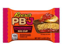 Bundle - 4 Units x Reese's LE PB&J Strawberry Big Cup STANDARD Bar 1.4oz (40g)