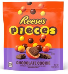 (S7-08) REESE'S Pieces - Crunchy Shell Chocolate Cookie 7.6oz (215g) x 5 Units