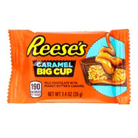 Bundle - 8 Units x Reese Peanut Butter - CARAMEL BIG CUP - STANDARD Size 1.4oz (39g)