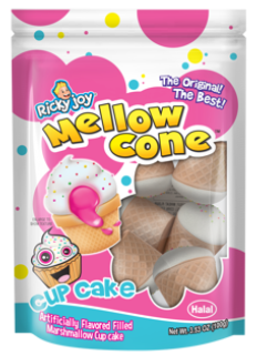 (S6-03) Ricky Joy - Cupcake Marshmallow Cone 3.53oz (100g) x 18 Units