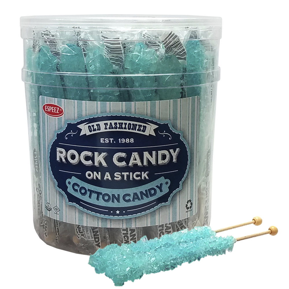 (S1-03) China - Tub - espeez - Rock Candy on a Stick - Light Blue Cotton Candy x 36 units