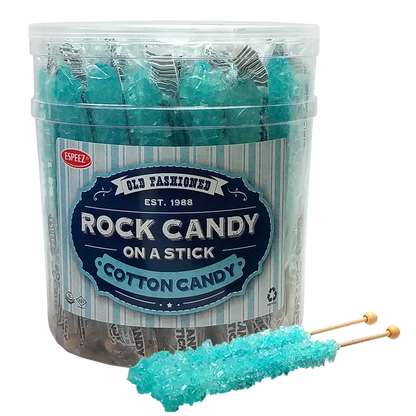 (S1-03) China - Tub - espeez - Rock Candy on a Stick - Light Blue Cotton Candy x 36 units