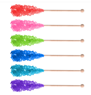 (S1-08) Roses Rock Candy Stick 5.75" Assorted 72 Units