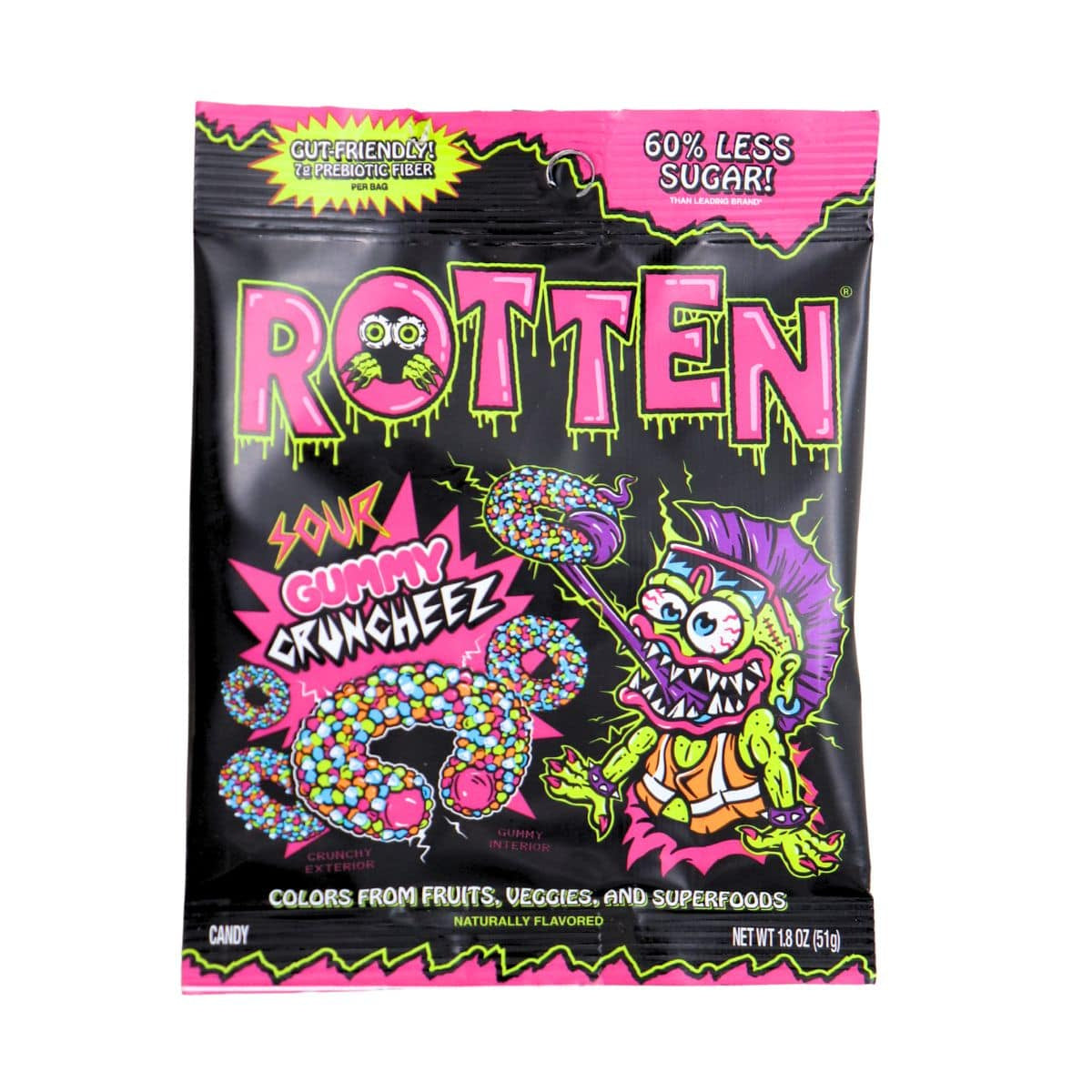 Variety Pack - 1 unit x Joyva Chocolate Covered Halvah 1.75 Oz (49g), Joyva Chocolate Covered Jelly Rings 1.35 oz (38g) Rotten Sour Gummy Cruncheez - 1.8 oz (51g) , Sour Jacks Sour Wedges Original and watermelon -0.5oz (14g) ,