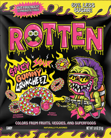 (S7-03) US - Rotten Spicy Sour Gummy Cruncheez 1.8oz (51g) x 8 Units