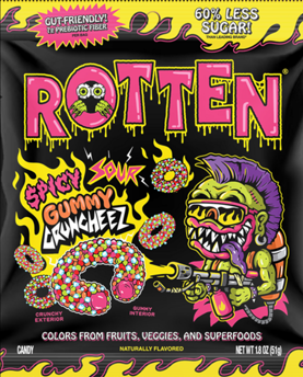 (S7-03) US - Rotten Spicy Sour Gummy Cruncheez 1.8oz (51g) x 8 Units