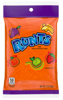 (S6-06) Runts Pocket Packs Peg 2oz (56g) x 12 Units