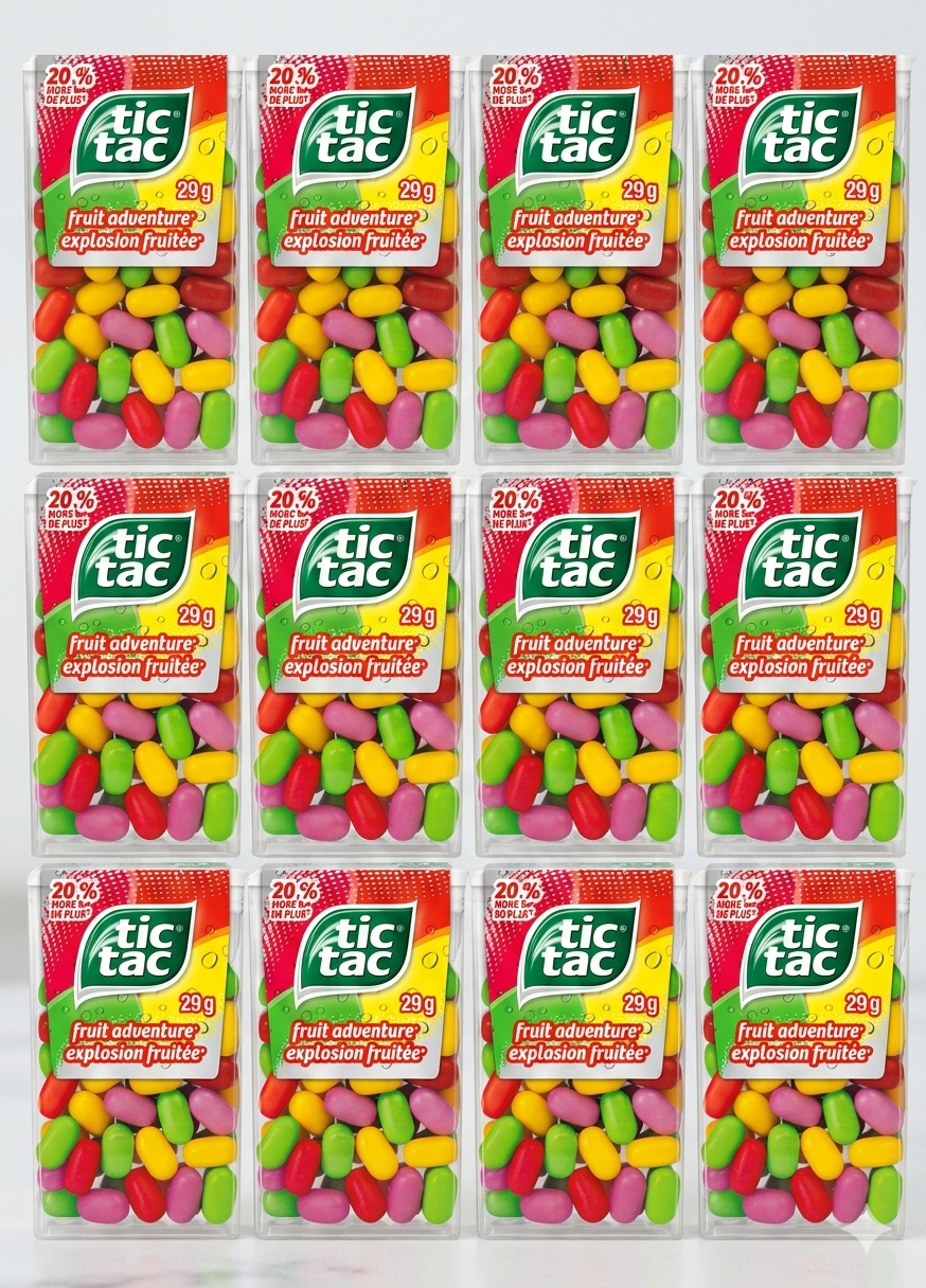 (S1 - 01) Box - CANADA - Tic Tac Big Pack Fruit Adventure 29g x 12 units - SugarMarket.ca