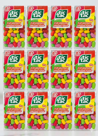 (S1 - 01) Box - CANADA - Tic Tac Big Pack Fruit Adventure 29g x 12 units - SugarMarket.ca