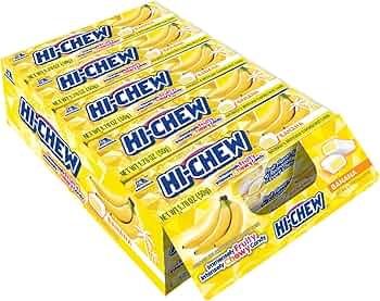 (S1 - 01) Box - TAIWAN - Hi - Chew BANANA 1.76oz (50g) x 15 units - SugarMarket.ca