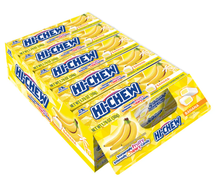 (S1 - 01) Box - TAIWAN - Hi - Chew BANANA 50g x 15 units - SugarMarket.ca