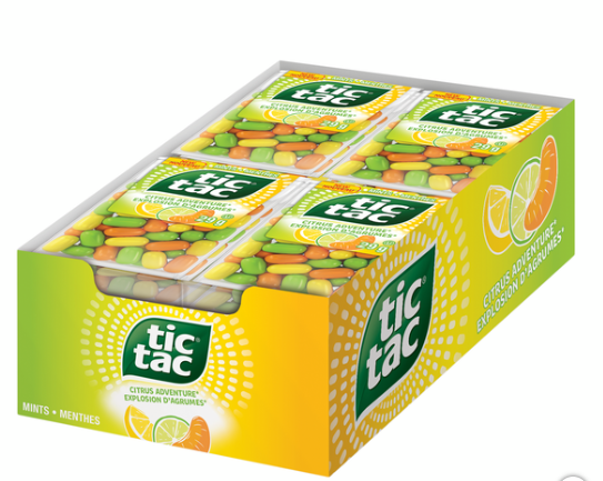 (S1 - 01) Box - Tic Tac Citrus Adventure Mints 29g x 12 Units - SugarMarket.ca