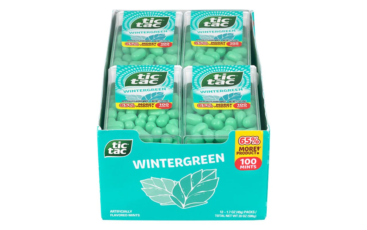 (S1 - 01) Box - Tic Tac - Wintergreen 1.7oz(49g) x 12 Units - SugarMarket.ca